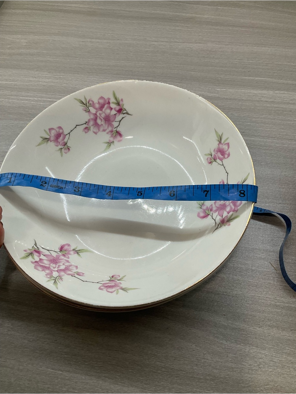 VINTAGE SIX MADE IN CHINA CHERRY BLOSSOM GOLD RIM BOWLS - Picture 3 of 10